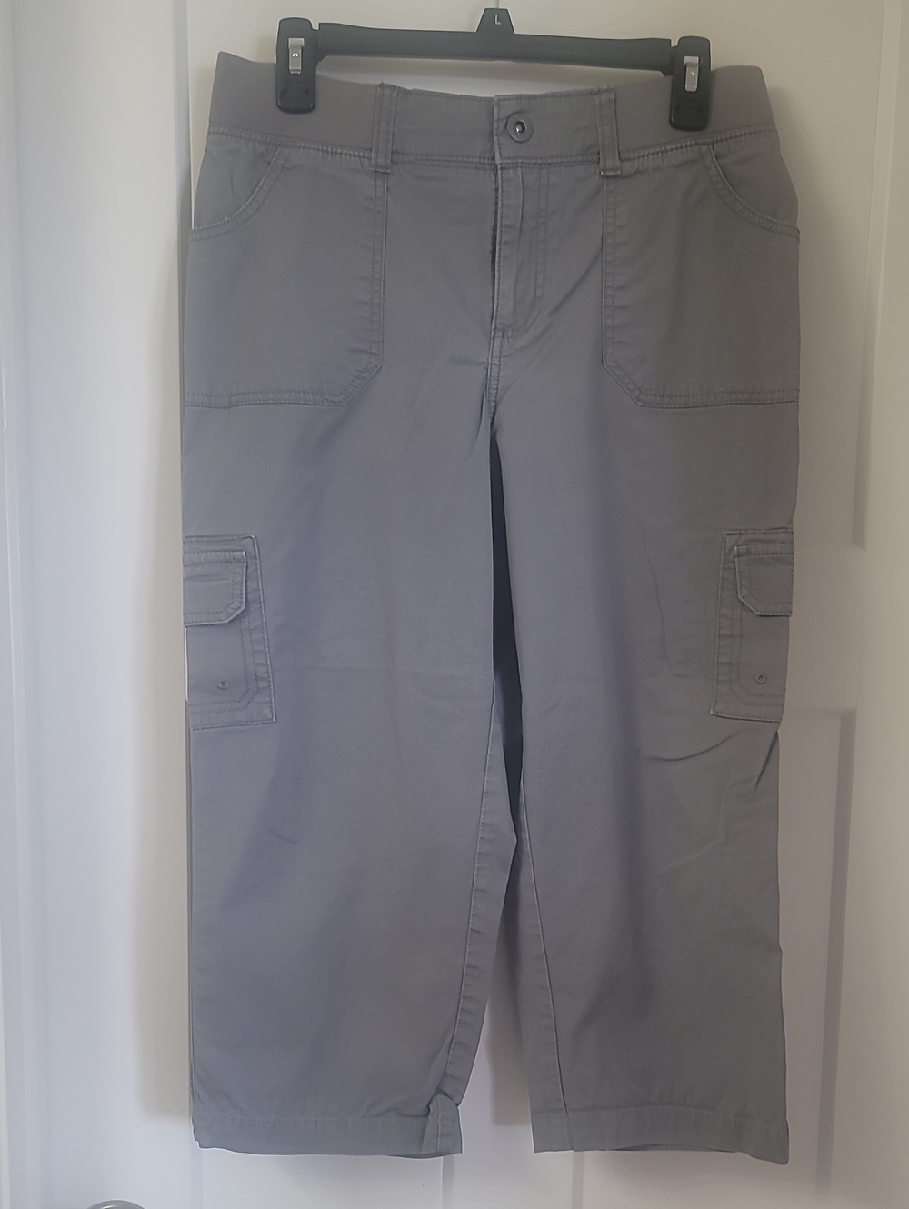 Lee Gray Cargo Capri, Sz Medium